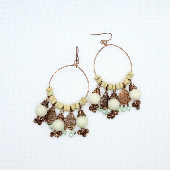 Unbranded Jewelry - 5/$25 Brass Color Tier Drop Dangle Beaded Earring